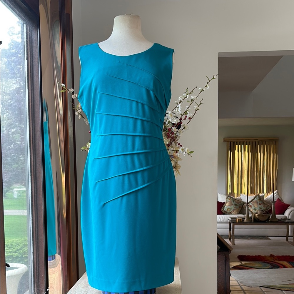 NWOT Calvin Klein Elegant Blue Sleeveless Dress